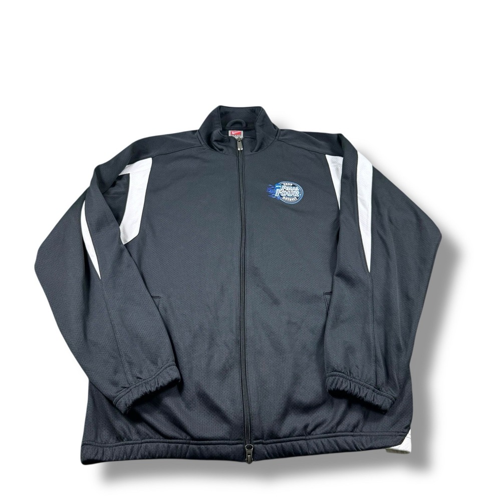 VTG Nike FitDry 2009 NCAA Final Four Detroit Full-Zip Warm Up Jacket Mens M EUC